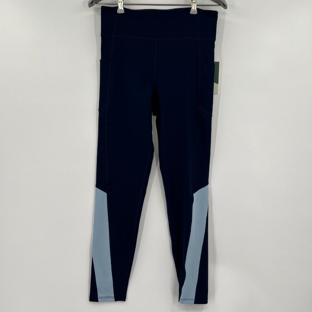 Tuckernuck Women's TNUCK Sport Navy/Breezy Blue High Rise Compression Leggings S